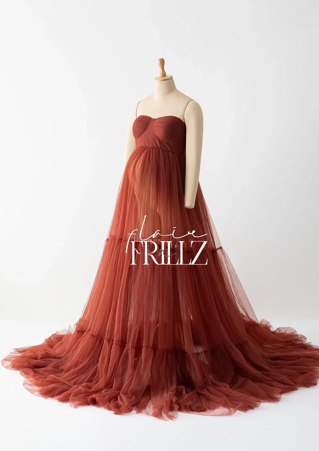 Nadia Rust Gown - Flair N Frillz