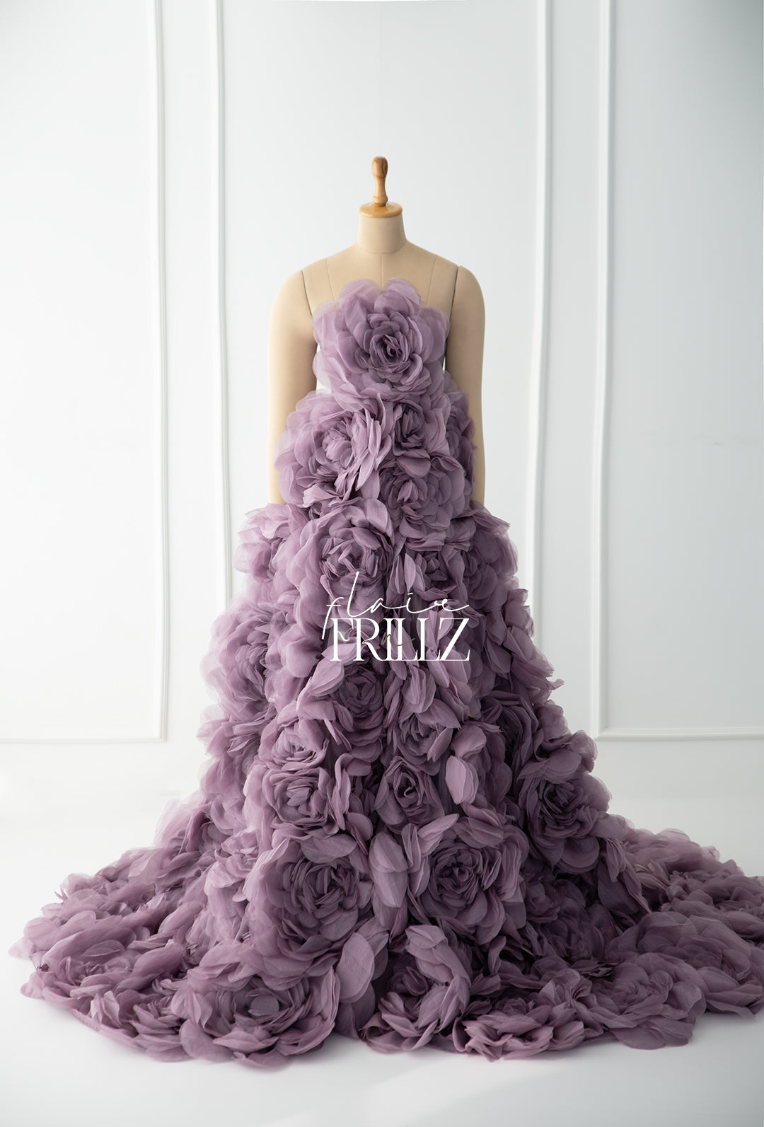Fiora Mauve Floral Gown