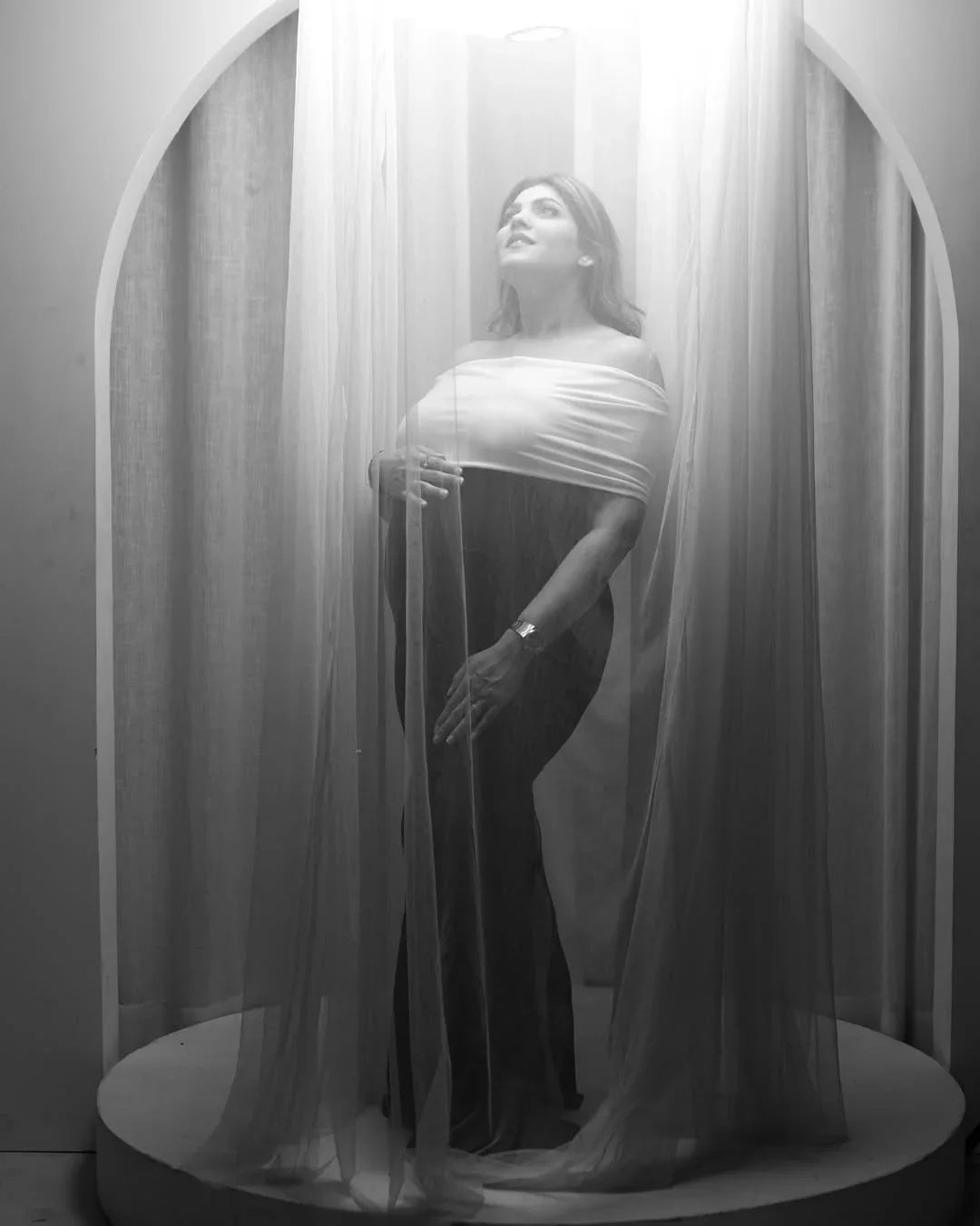 FlairNFrillz Lara Maternity Gown with elegant design, flowing fabric, and comfortable fit for expectant mothers.