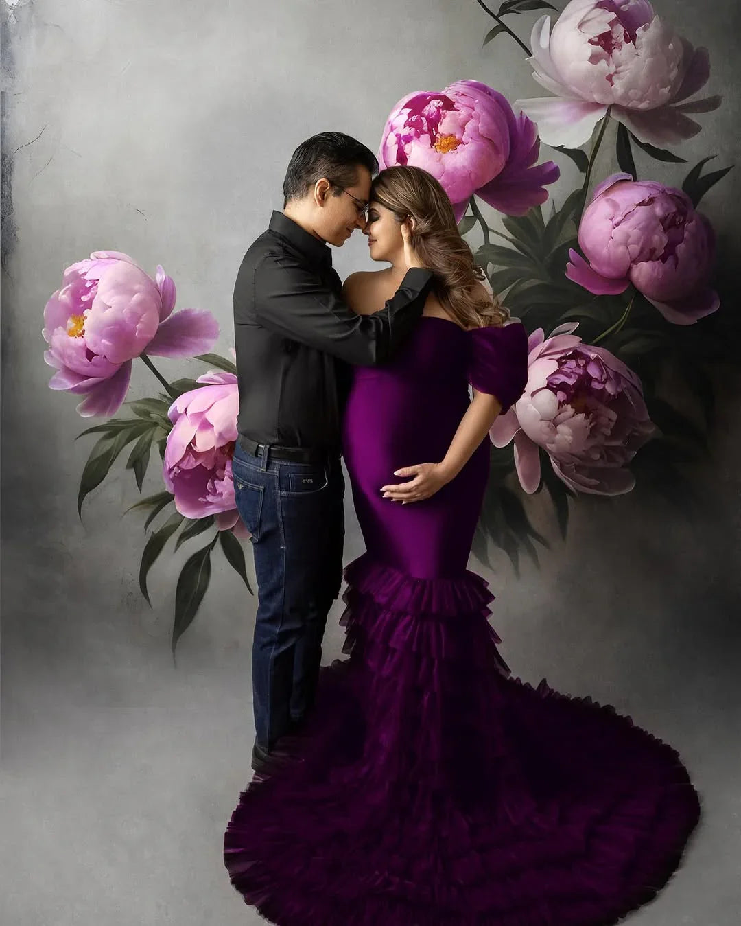FlairNFrillz Ember Wine Maternity Dress with elegant flowing fabric and stylish design, perfect for special occasions.