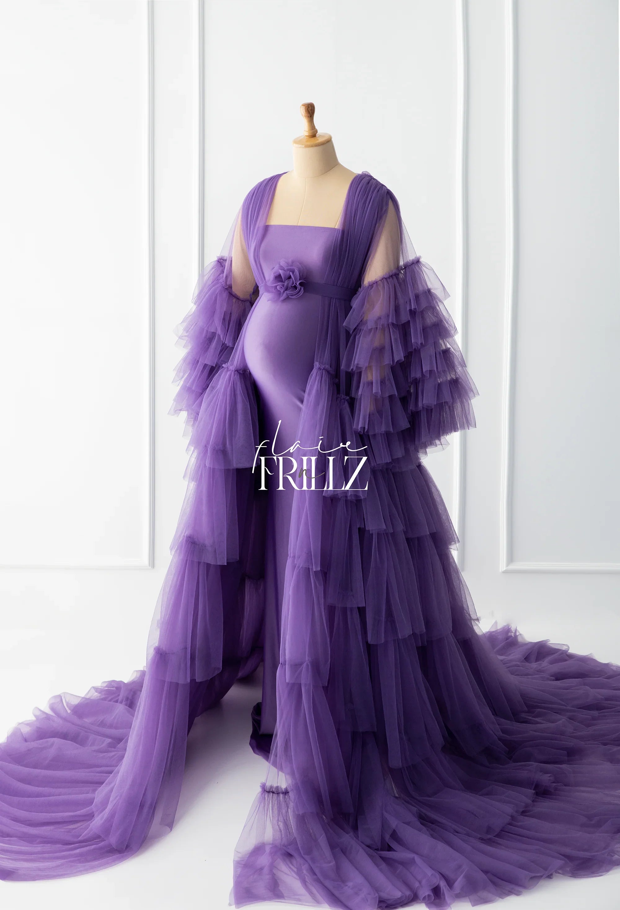 Sofia Purple Robe Gown - Flair N Frillz