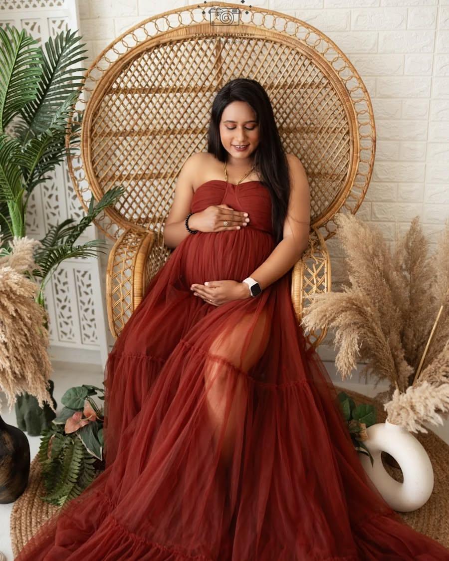 Nadia Rust Gown - Flair N Frillz