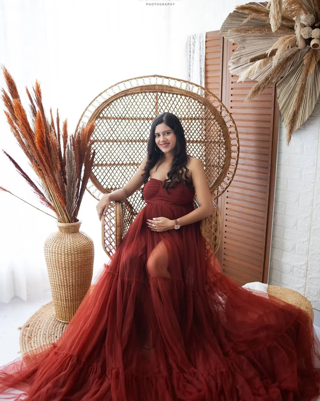Nadia Rust Gown - Flair N Frillz