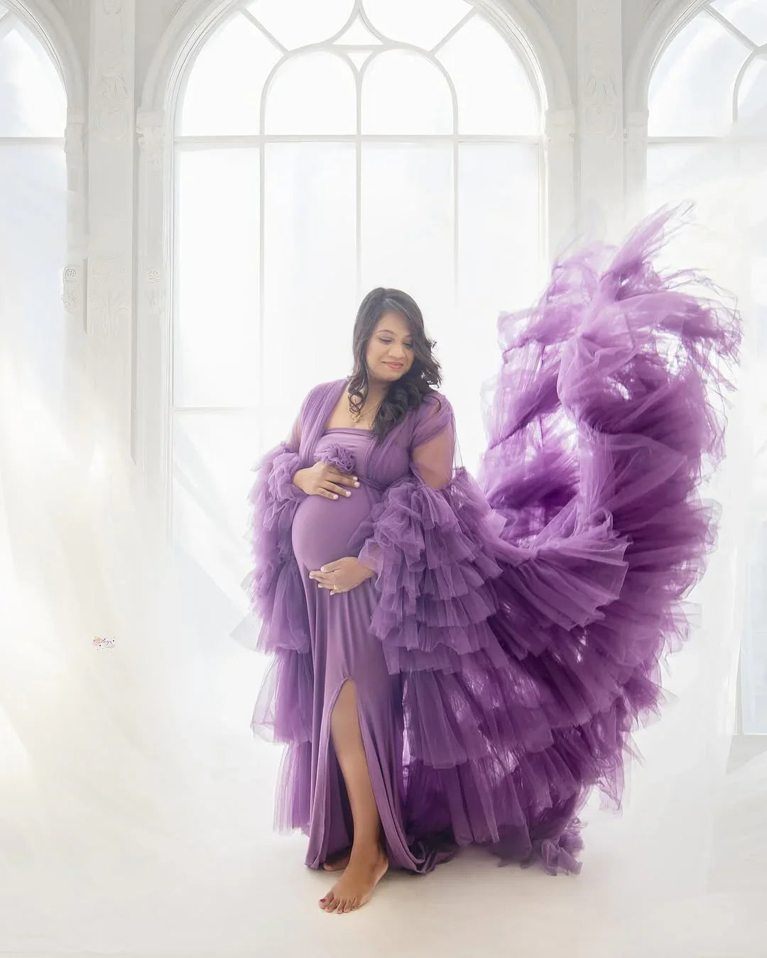 Sofia Purple Robe Gown - Flair N Frillz