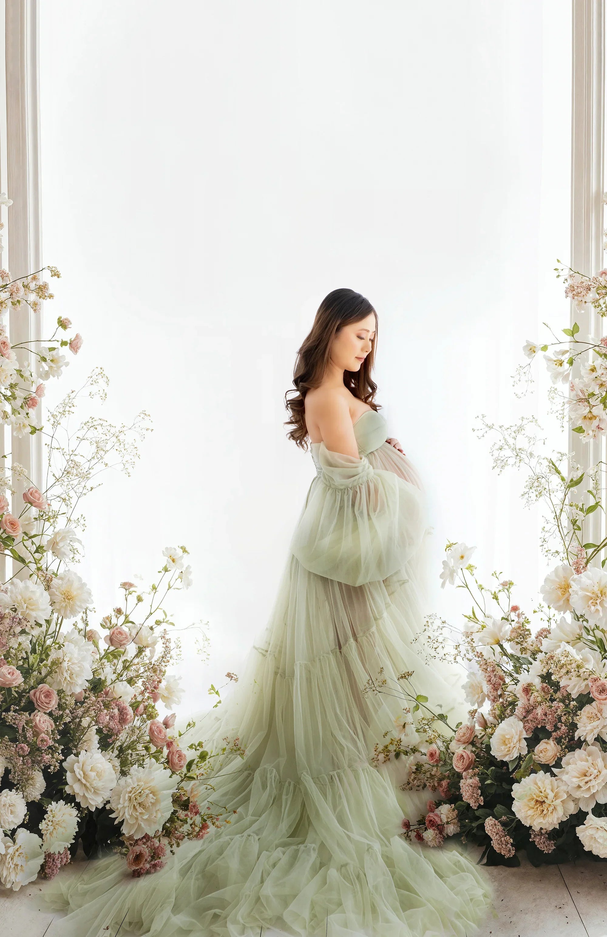 FlairNFrillz Hazel Maternity Dress in soft fabric with a flowing silhouette and elegant design, perfect for expecting mothers.