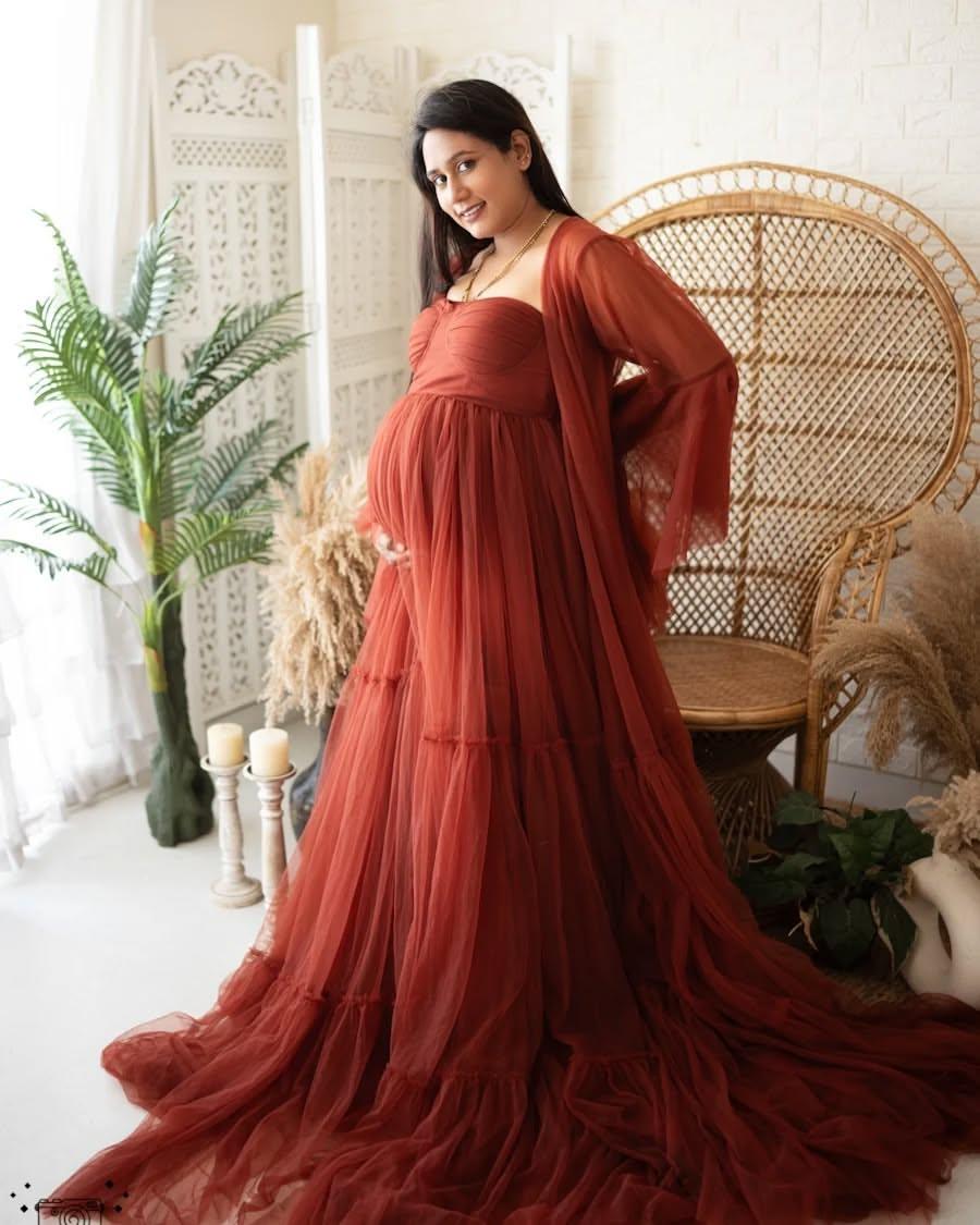 Nadia Rust Gown - Flair N Frillz