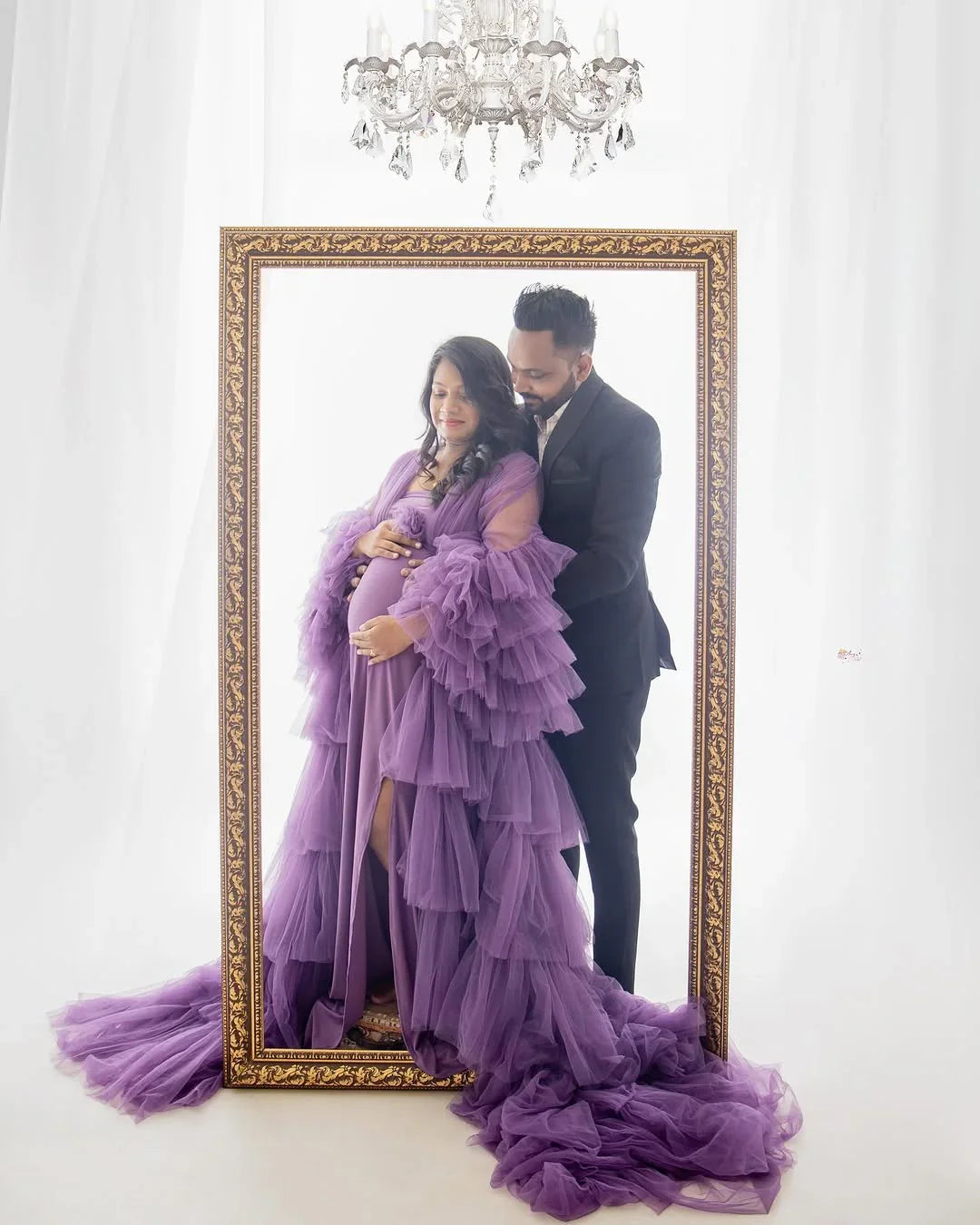 Sofia Purple Robe Gown - Flair N Frillz