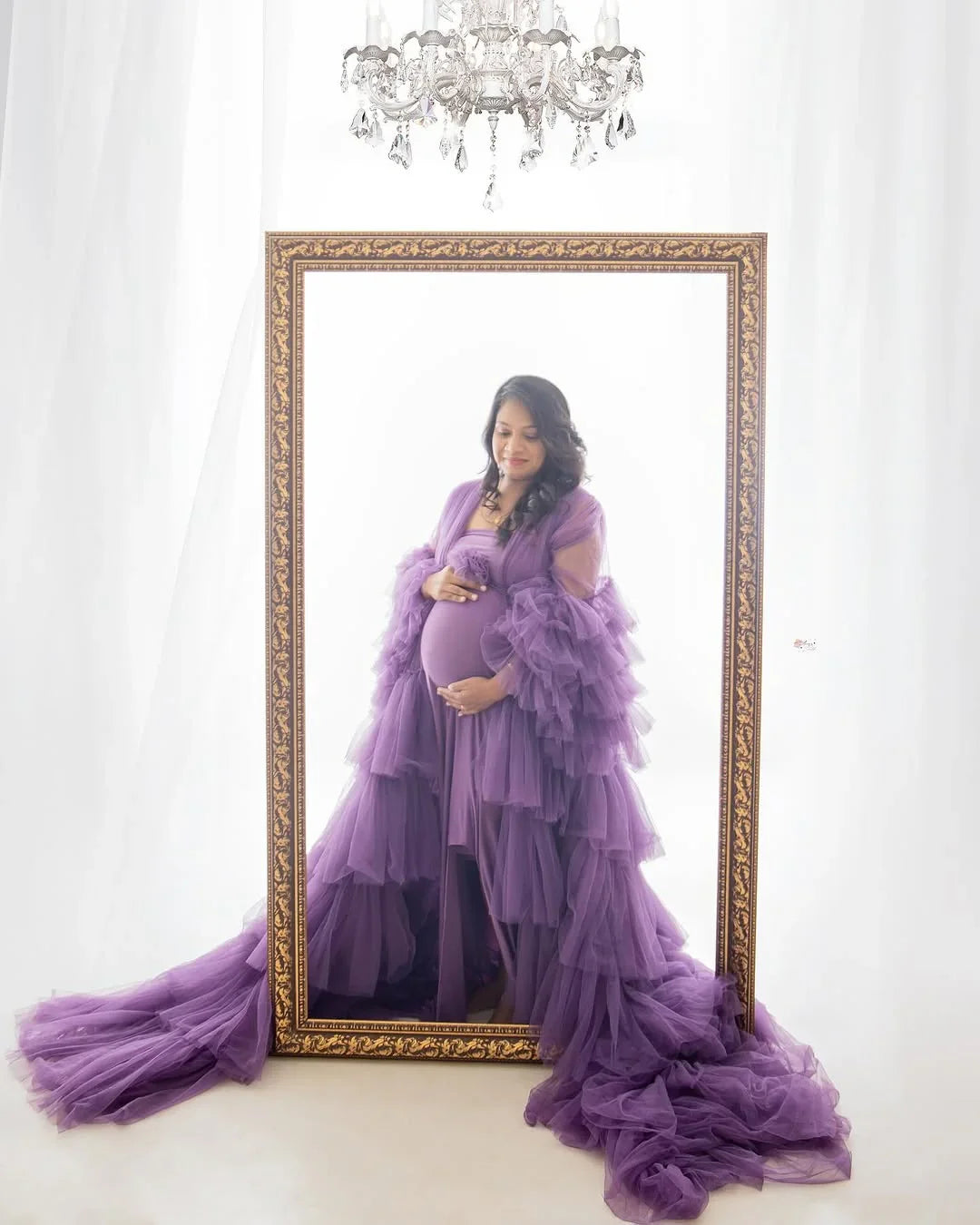 Sofia Purple Robe Gown - Flair N Frillz
